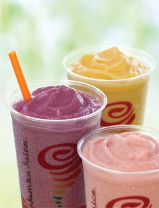JAMBA JUICE FIT 'N FRUITFUL SMOOTHIES